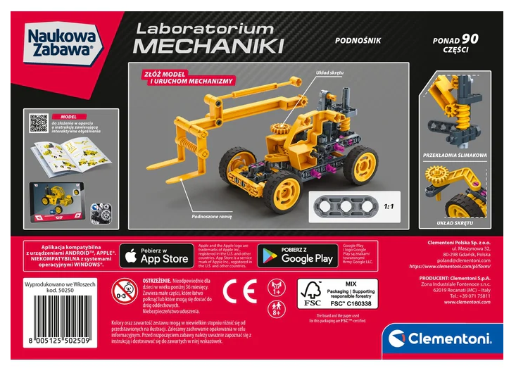 Laboratorium Mechaniki - Podnośnik teleskopowy Clementoni