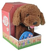 Piesek chodzący na smyczy w domku śpiewa - 2 Wzory