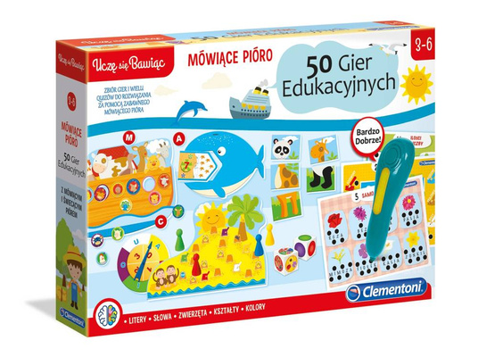 Mówiące Pióro 50 Gier edukacyjnych Clementoni 