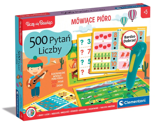 Clementoni Elektroniczne Mówiące Pióro 500 Pytań Liczby Quiz