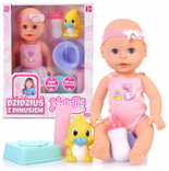 Lalka Natalia Dzidziuś z Dinusiem 33 cm bobas