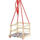 Huśtawka szczebelkowa drewniana z poduszką