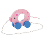 Zabawka drewniana Świnka do ciągnięcia Trefl