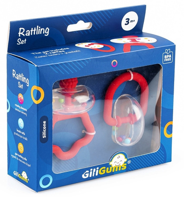 GiliGums Zestaw Grzechotek czerwony