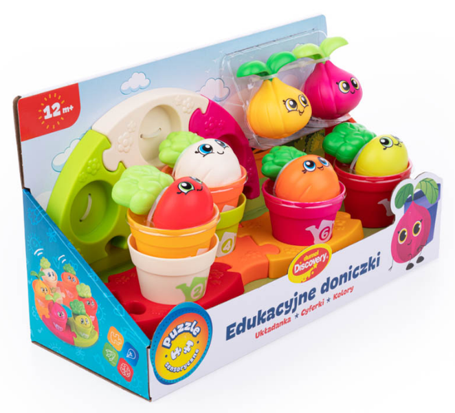 Edukacyjne Doniczki - Sensoryczne Puzzle Dumel Discovery