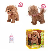 Piesek pluszowy interaktywny na smyczy, dźwięki, chodzi, funkcja nagrywania