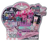 Zestaw piękności brokatowy do makijażu i paznokci