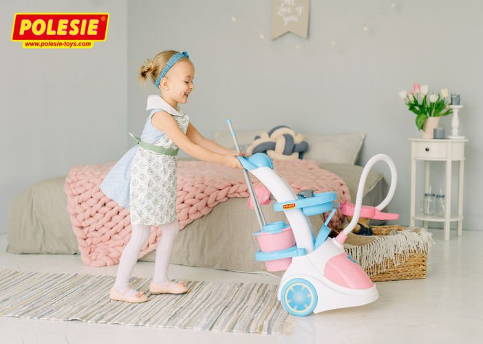 Zestaw do sprzątania z odkurzaczem Polesie 59314