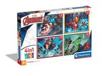 Puzzle 4w1 Nieustraszeni Avengersi Marvel
