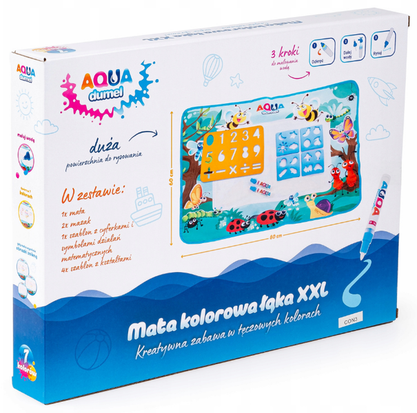 Mata wodna Aqua duża Kolorowa Łąka XXL malowanie wodą Dumel Discovery