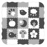 Mata piankowa czarno-biała puzzle Smily Play