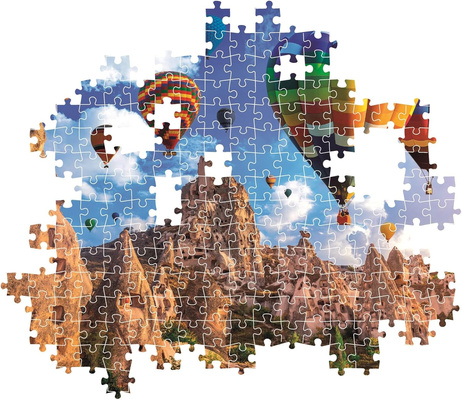 Puzzle 1000 Compact Balony nad Kapadocją Clementoni