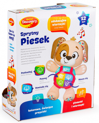 Sprytny Piesek interaktywny pluszowy Dumel Discovery