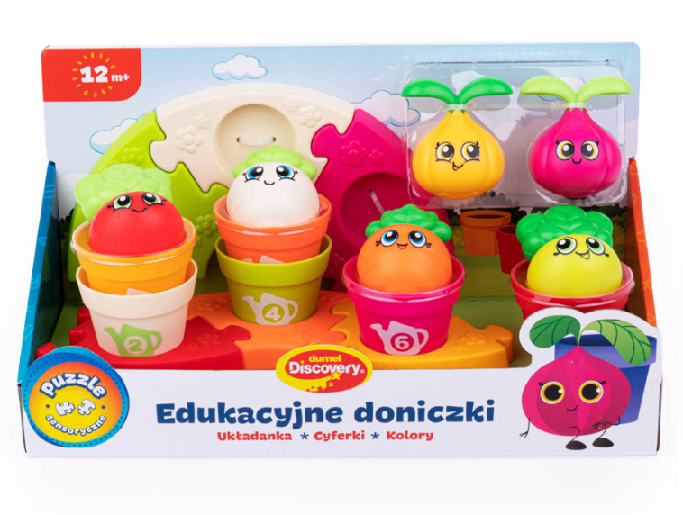 Edukacyjne Doniczki - Sensoryczne Puzzle Dumel Discovery