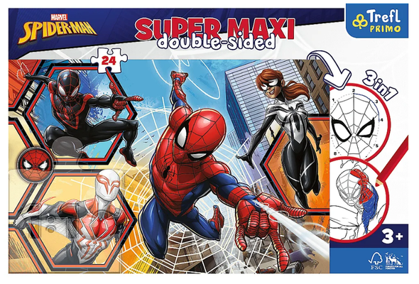 Puzzle 24 SUPER MAXI Spiderman wyrusza do akcji
