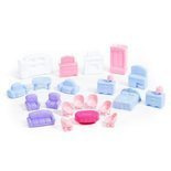 Zestaw mebli do lalek 21 el. 49360 2kolory