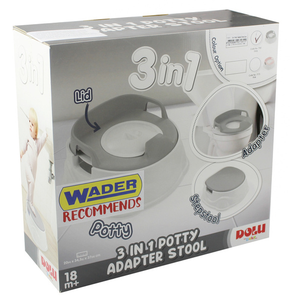 Nocnik 3w1 Toaleta podest nakładka DOLU szary