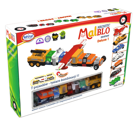 0313 Zestaw Malblo Magnetyczne pojazdy deluxe 1