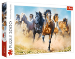 Puzzle 2000 el. Galopujące stado koni Konie Trefl