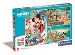 Puzzle 3 x 48 Super Color Myszka Mickey CLE 25266