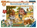 Puzzle 44 Koty na farmie 24 el. Ravensburger