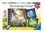 Puzzle Piękne Jednorożce 3x49 Ravensburger