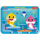 Puzzle Ramkowe Baby 2w1 Wesołe Rekiny Baby Shark