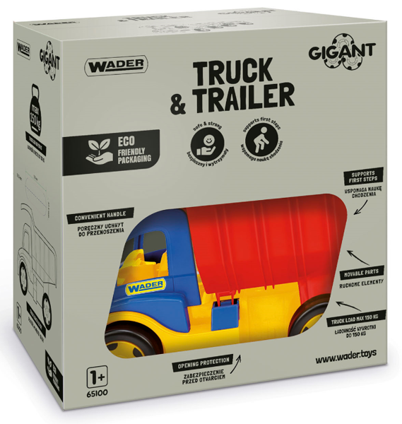 Gigant Truck Wywrotka + Przyczepka WADER 65100
