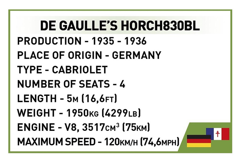 Klocki Cobi  2261 De Gaulle's Horch 830 BL