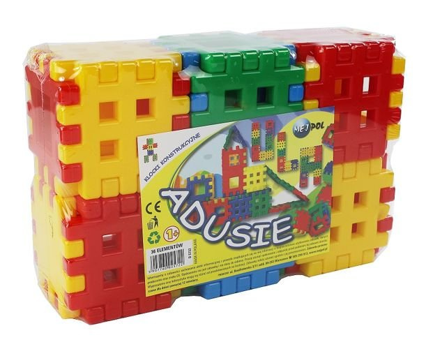 Klocki konstrukcyjne dmuchane Adusie 36 el. Wafle