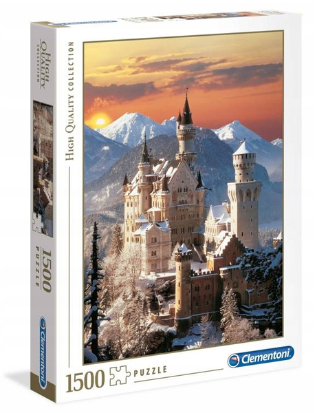 Puzzle 1500 HQ Zamek w Neuschwanstein Clementoni