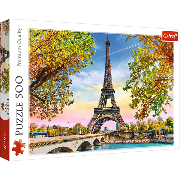 Puzzle 500 el Romantyczny Paryż Wieża Eiffla Trefl