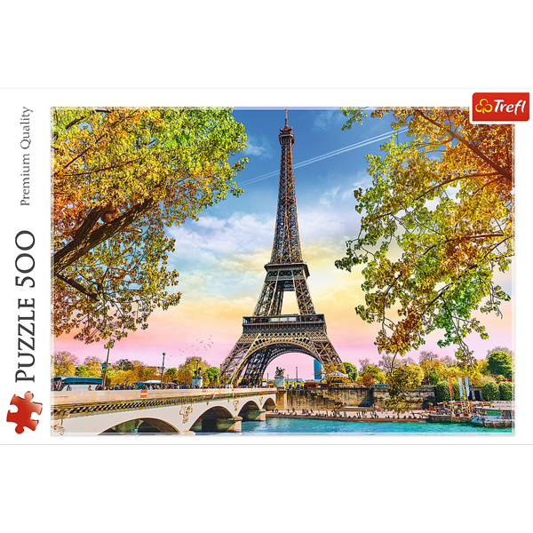 Puzzle 500 el Romantyczny Paryż Wieża Eiffla Trefl