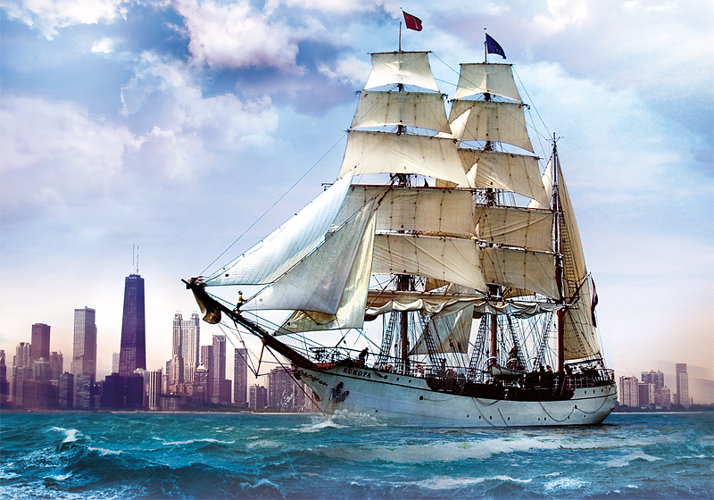 Puzzle 500 el. Żaglowiec, Chicago Trefl 37120