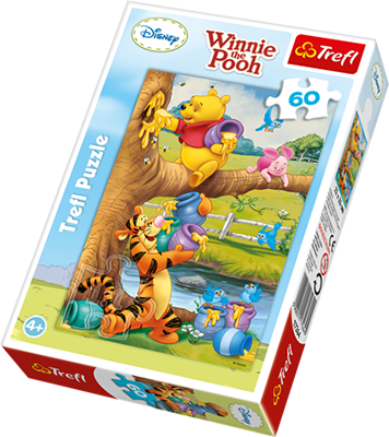 Puzzle 60 el. Kubuś Puchatek Małe co nieco Trefl
