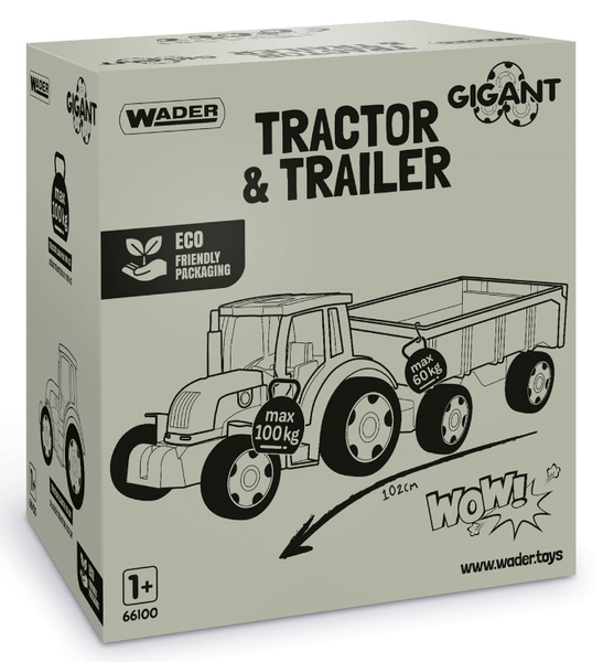 Traktor Gigant z przyczepą Wader 66100