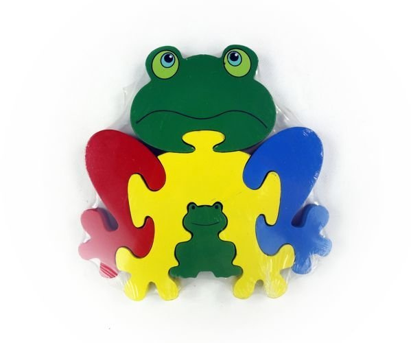 Układanka Puzzle Drewniane 5 el. Żabka