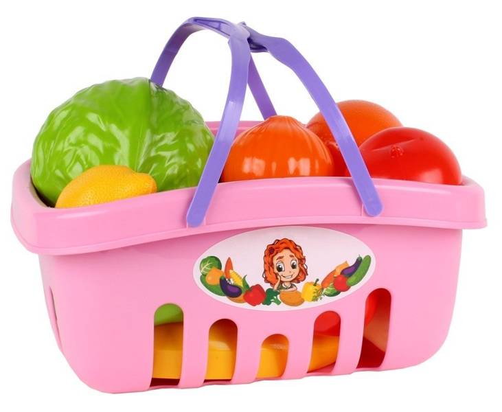 Warzywa i owoce w koszyczku 17 el. 5354 - 4 KOLORY