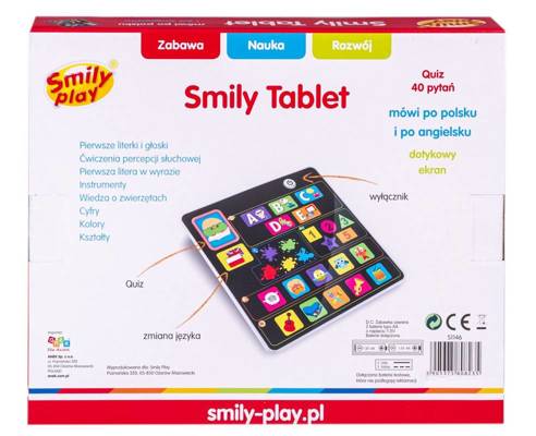 Edukacyjny Tablet dotykowy PL-ANG Smily Play