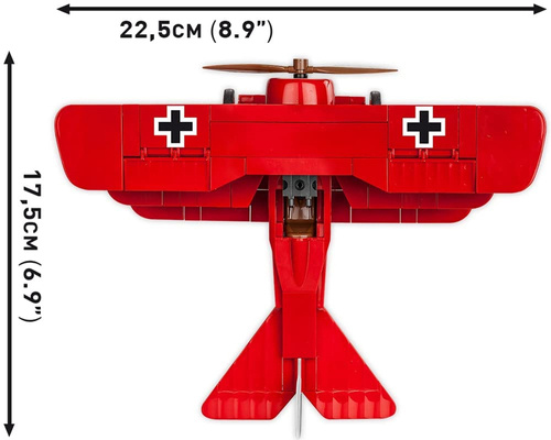 Klocki Cobi 2986 Samolot Fokker Dr.1 Red Baron